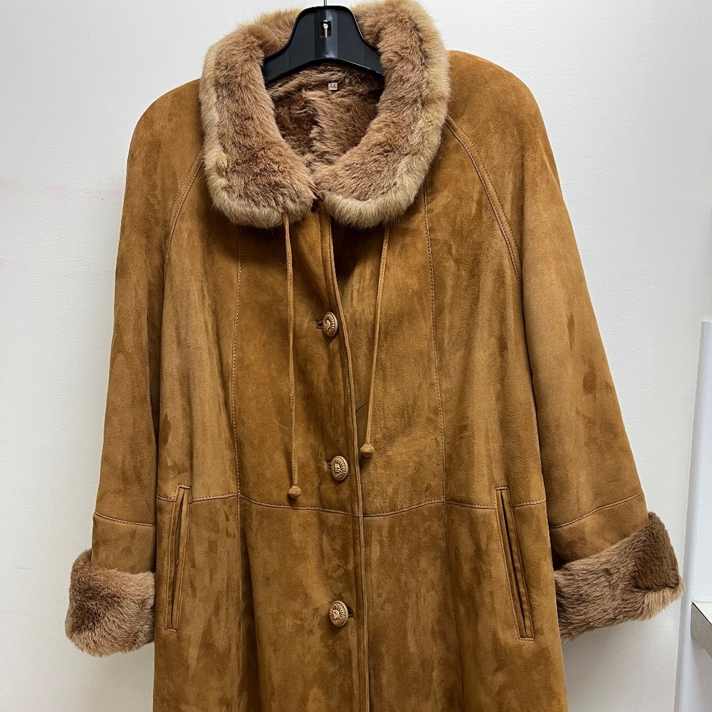 CHRISTIA By HANA K, Suede  Shearling Coat